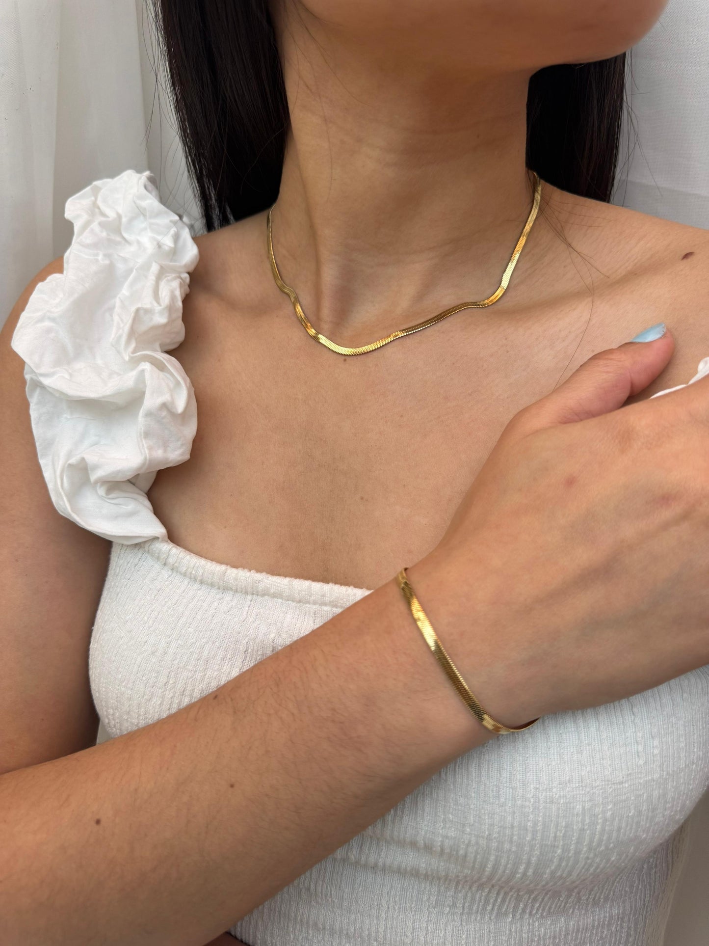 COMBO Pulsera y Cadena Egipcia Mujer ORO LAMINADO