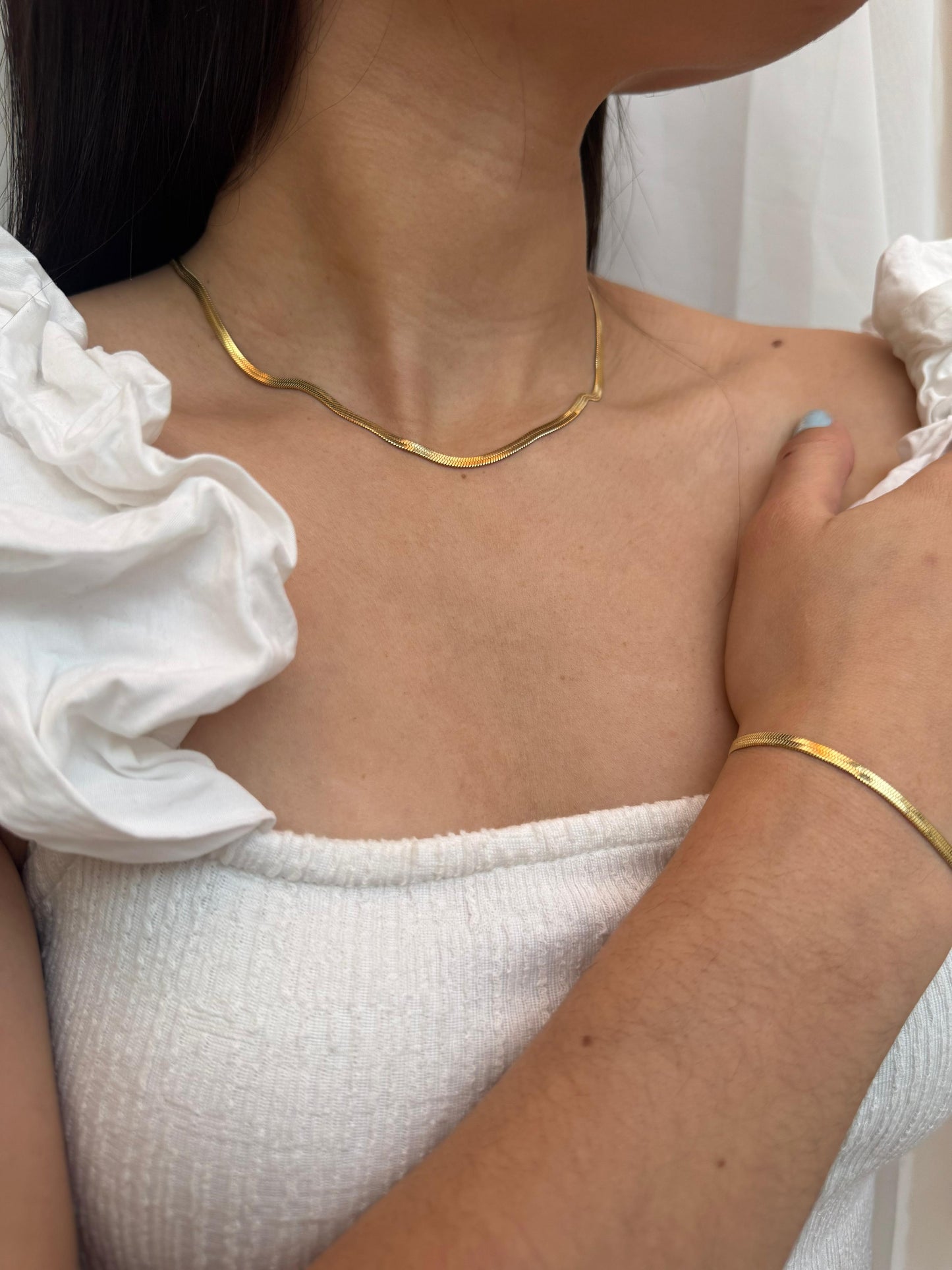 COMBO Pulsera y Cadena Egipcia Mujer ORO LAMINADO