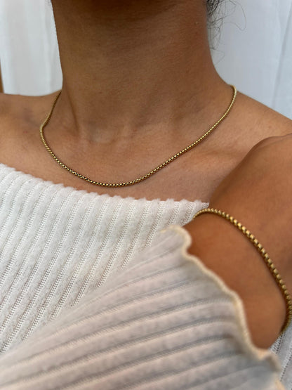 COMBO Pulsera y Cadena Veneciana ORO LAMINADO