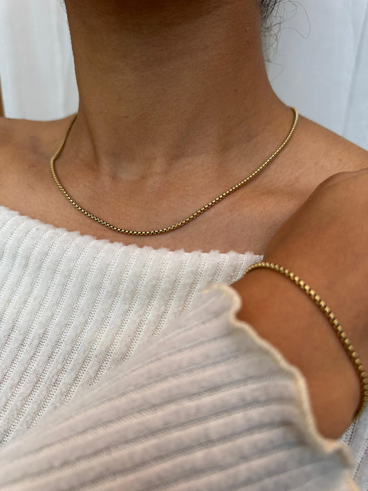 COMBO Pulsera y Cadena Veneciana ORO LAMINADO